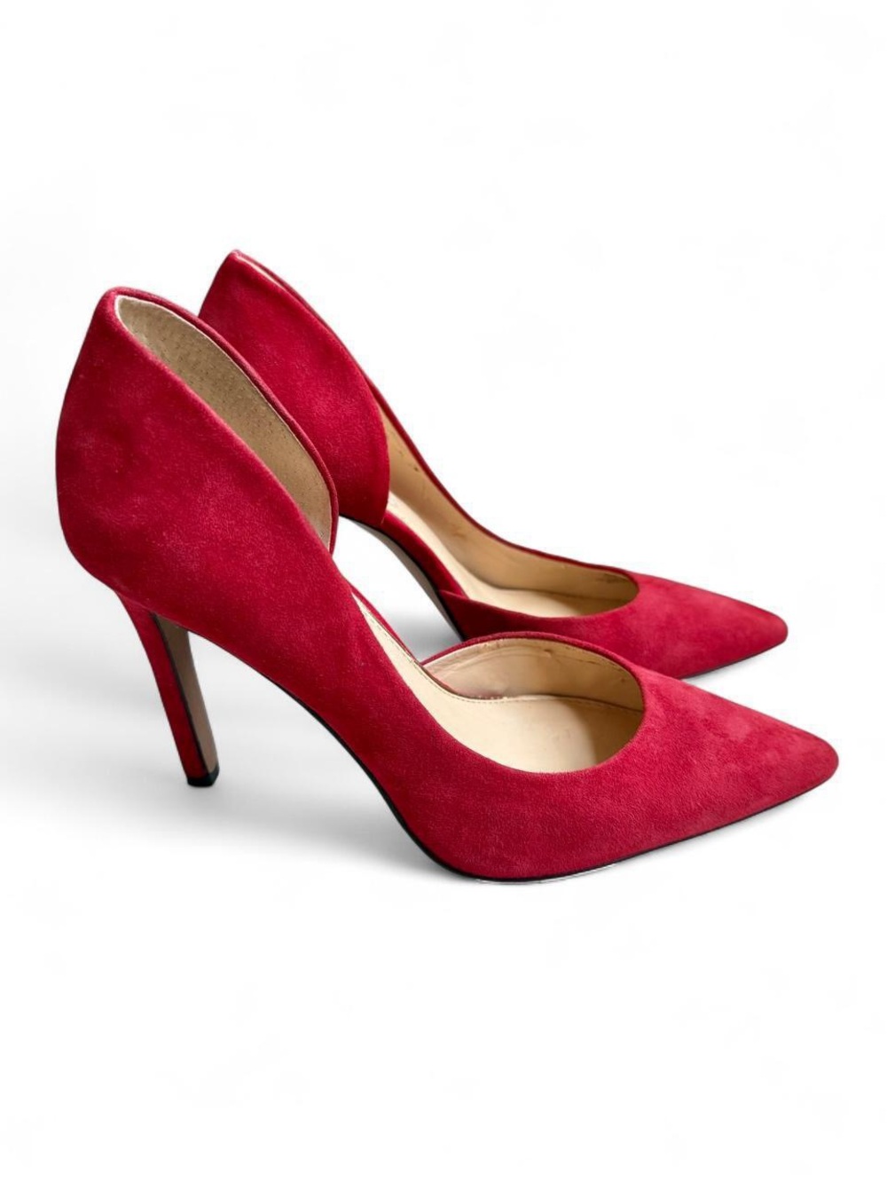 Jessica Simpson Red Suede Pointed-Toe High Heels - Women